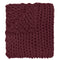 Chunky Knit Throw/Blanket - Merlot
